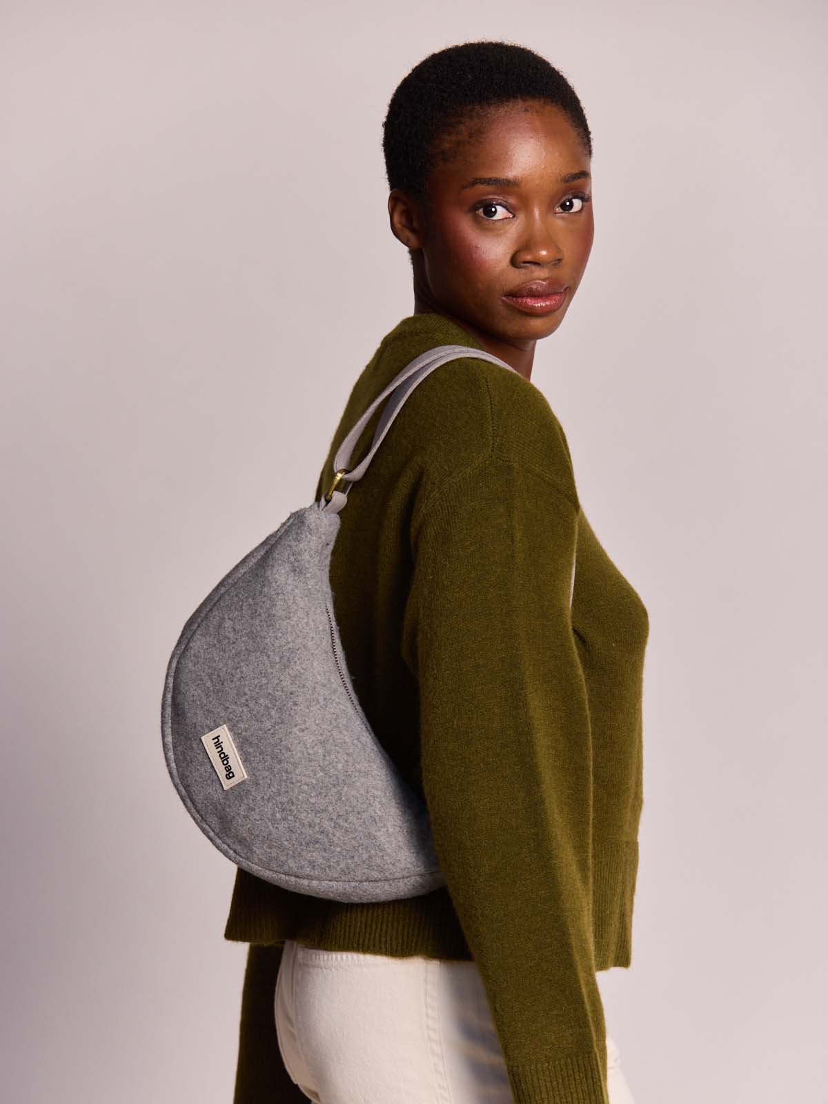 Andrea granite wool effect Crossbody bag