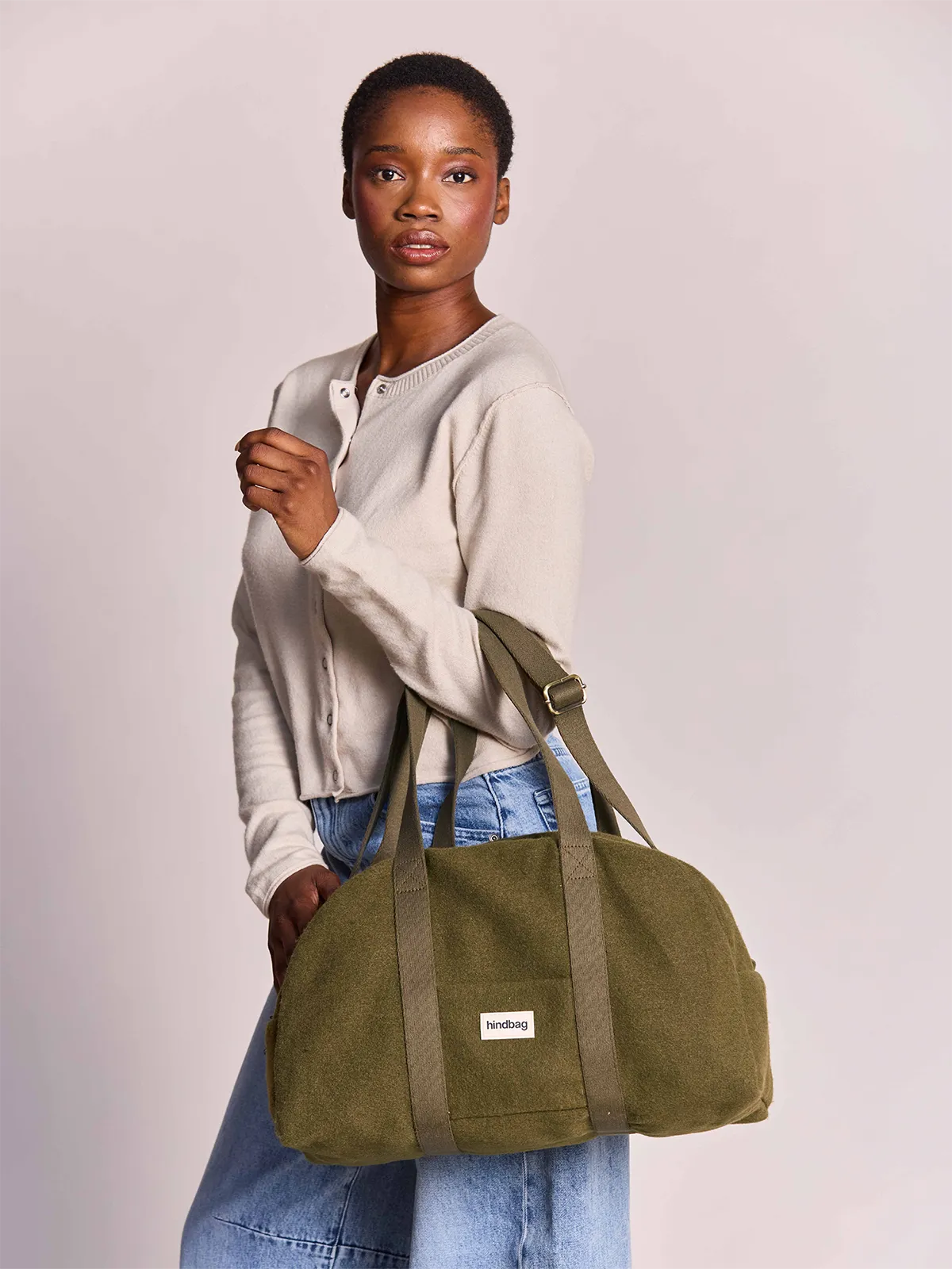 Charlie khaki wool effect Weekender
