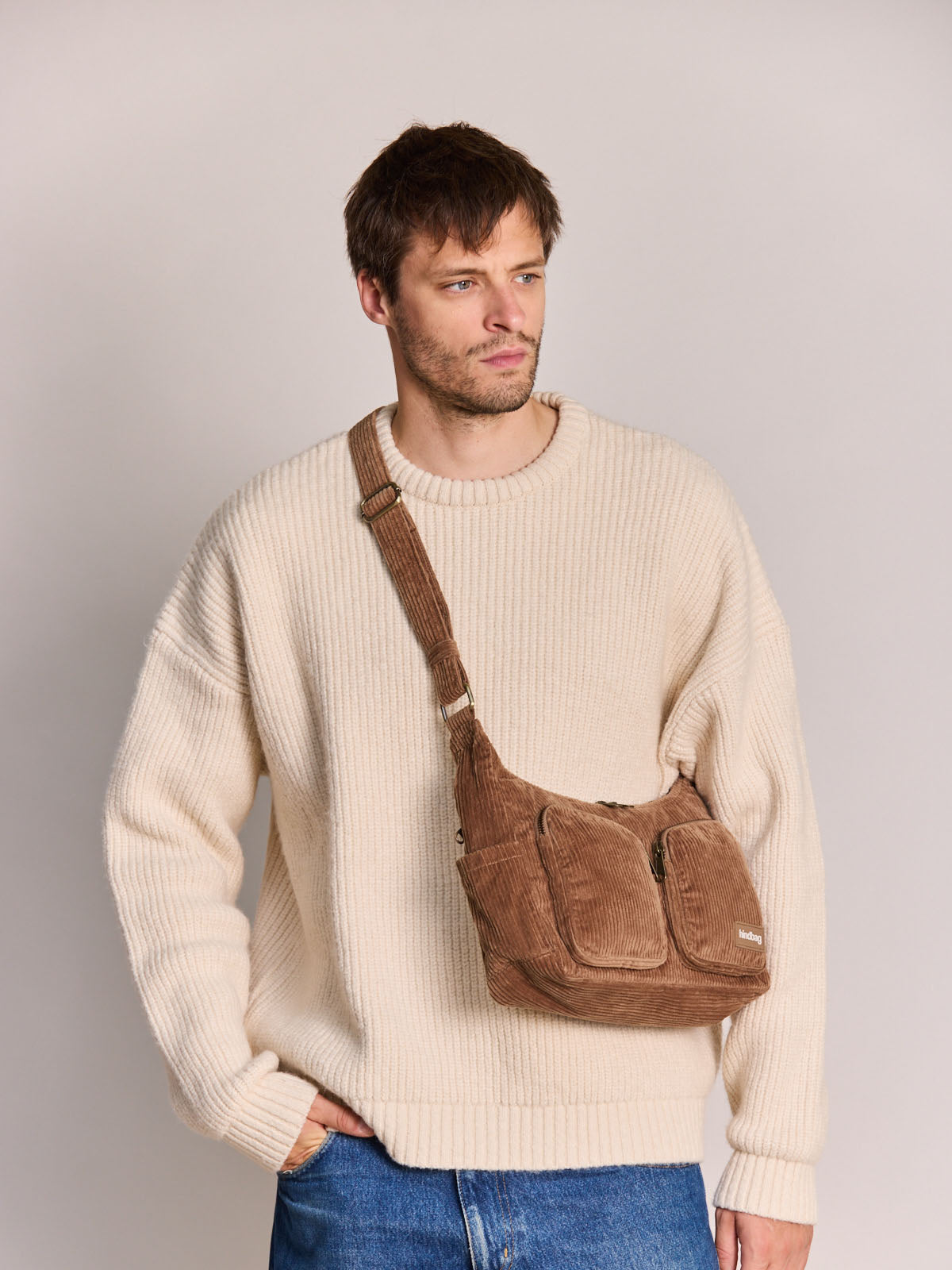 Emile macchiato corduroy Shoulder bag