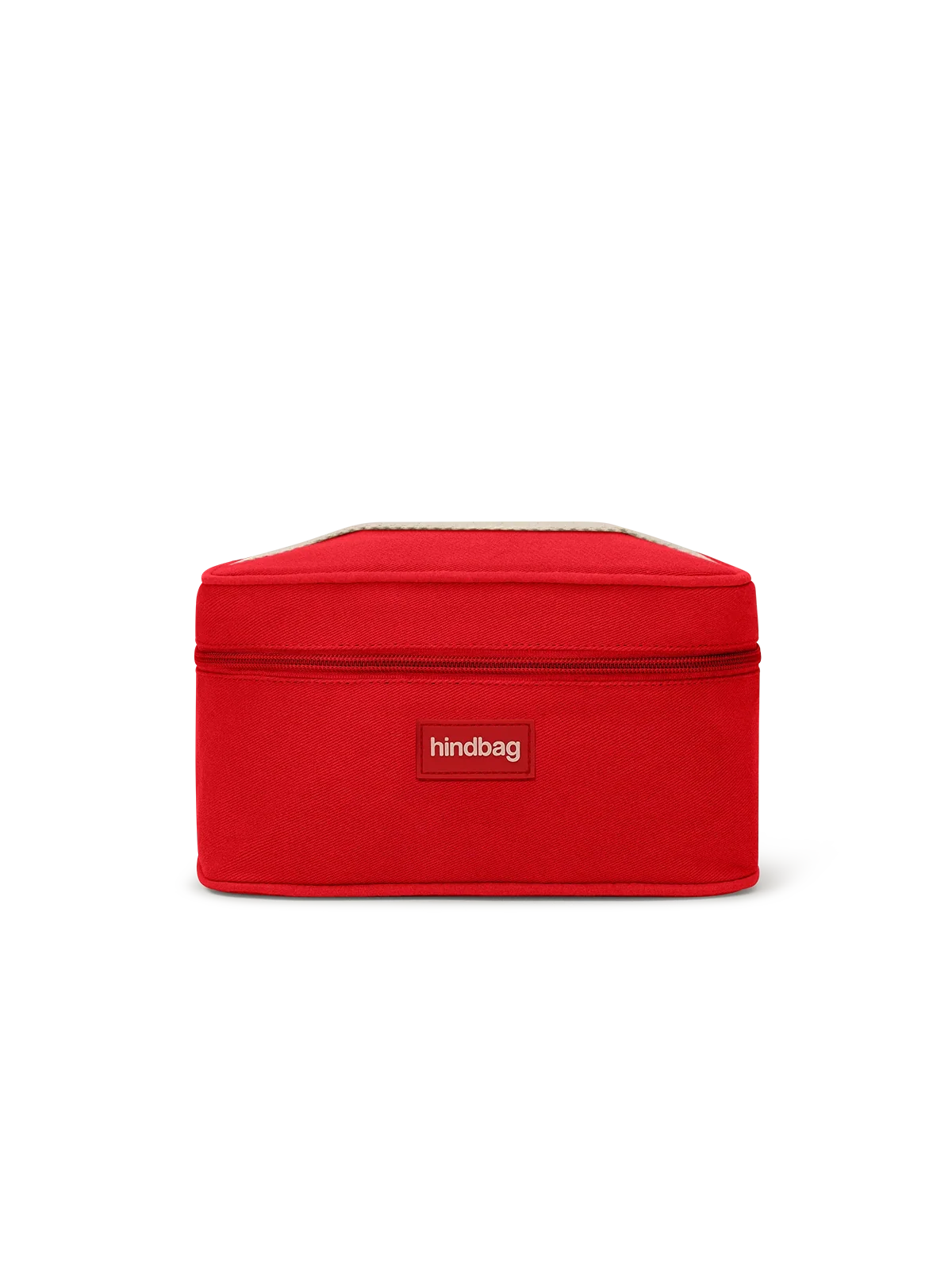 Gaspard carmine red toiletry bag