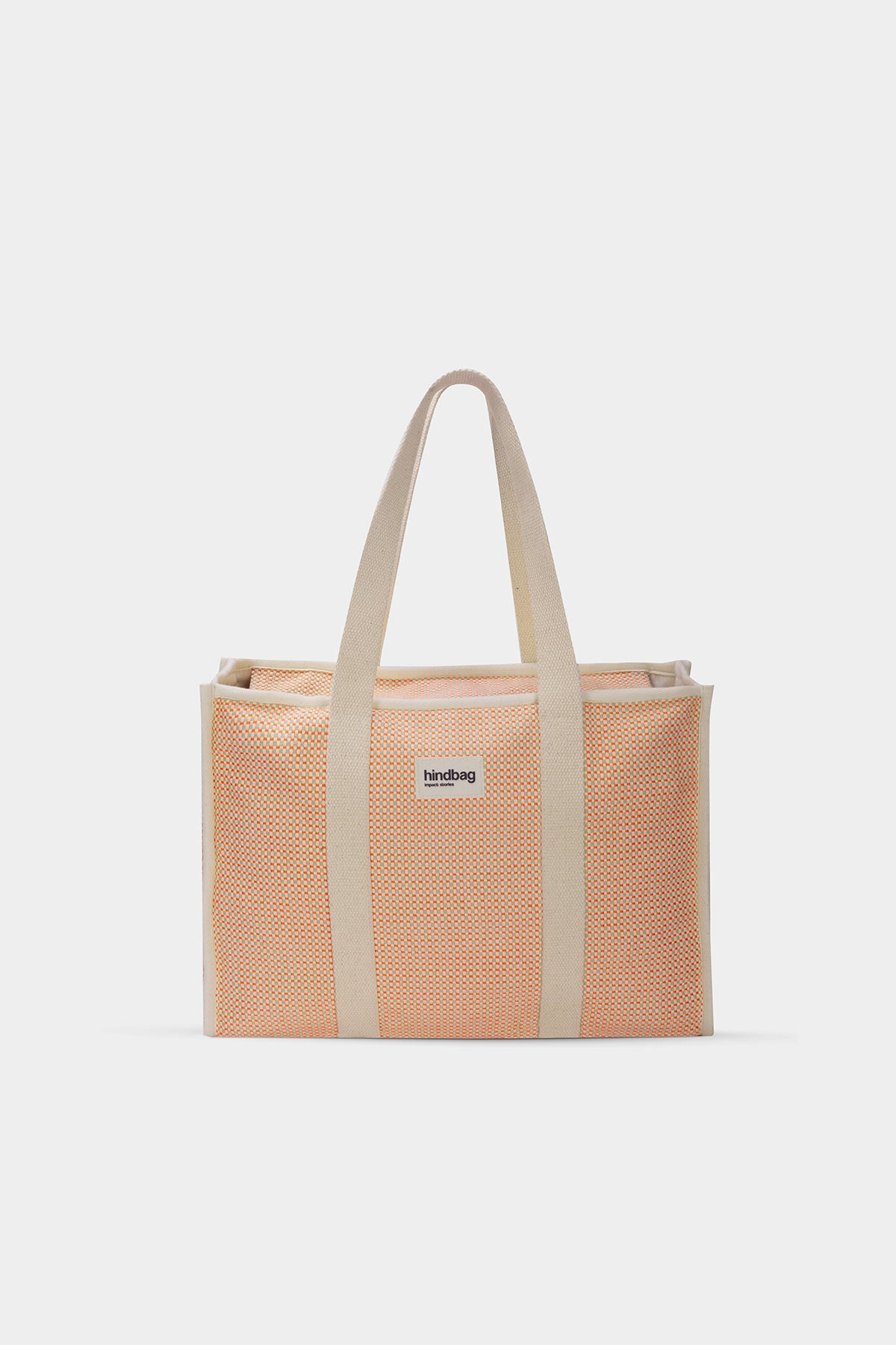 Oscar coral woven tote bag