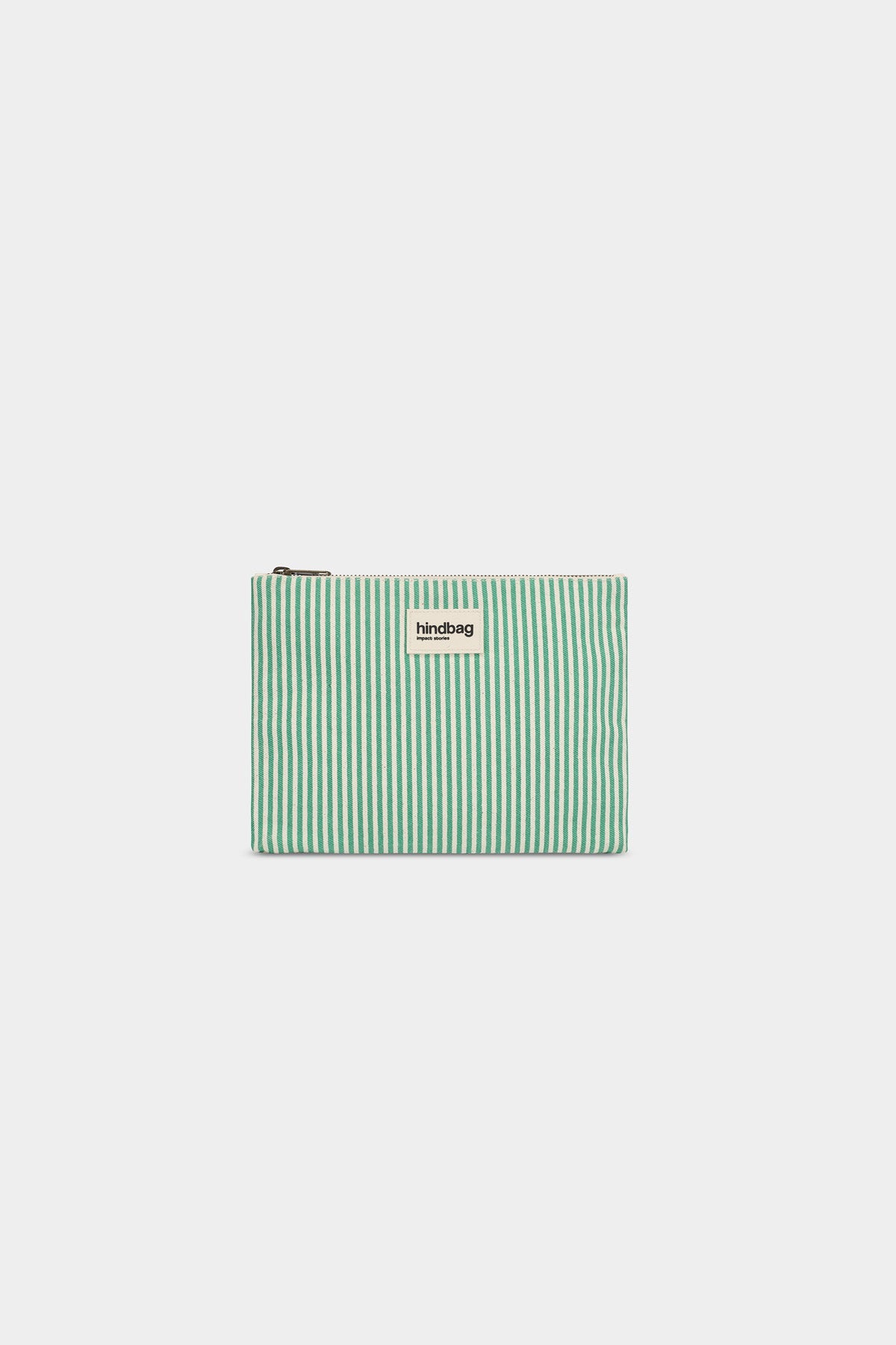 Ema Green Stripes Pouch