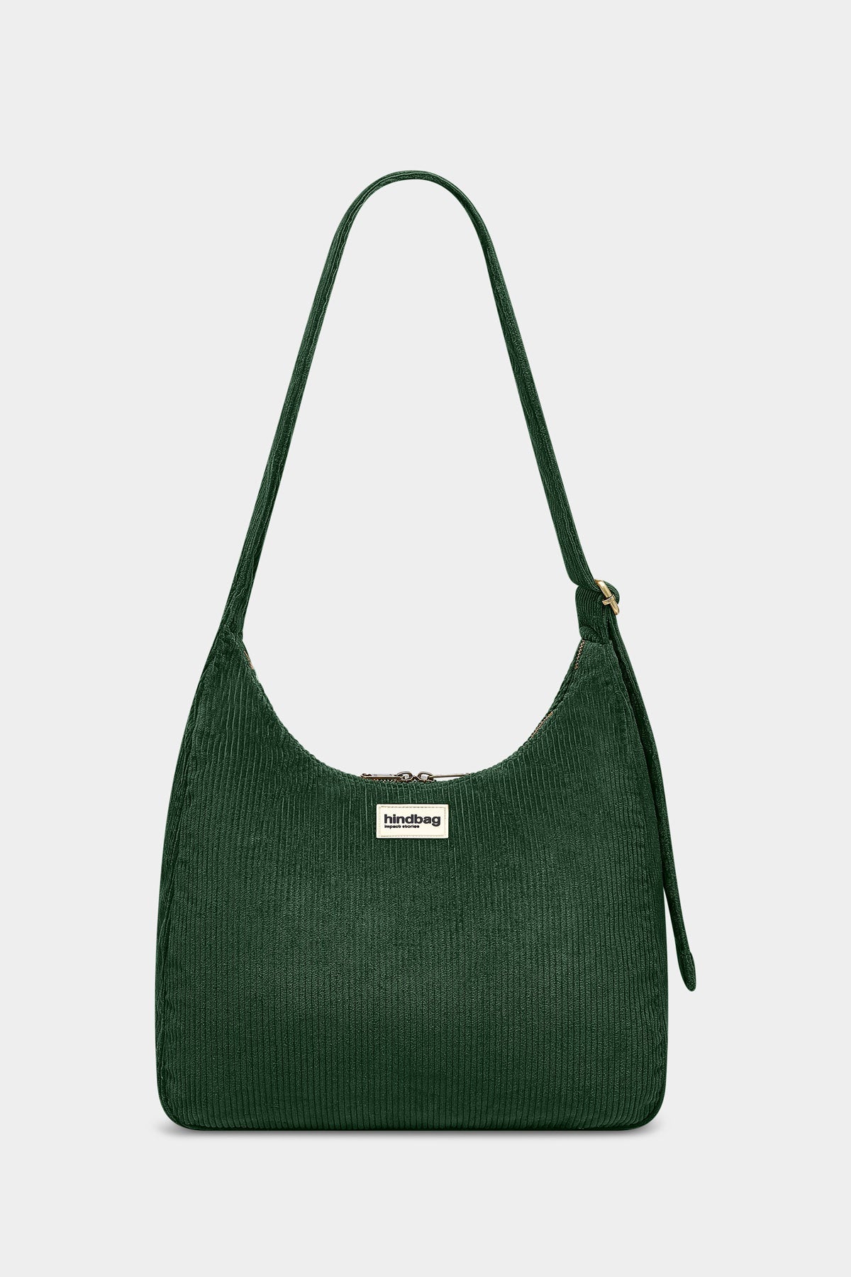 Claire Pine Green Corduroy Hobo Bag