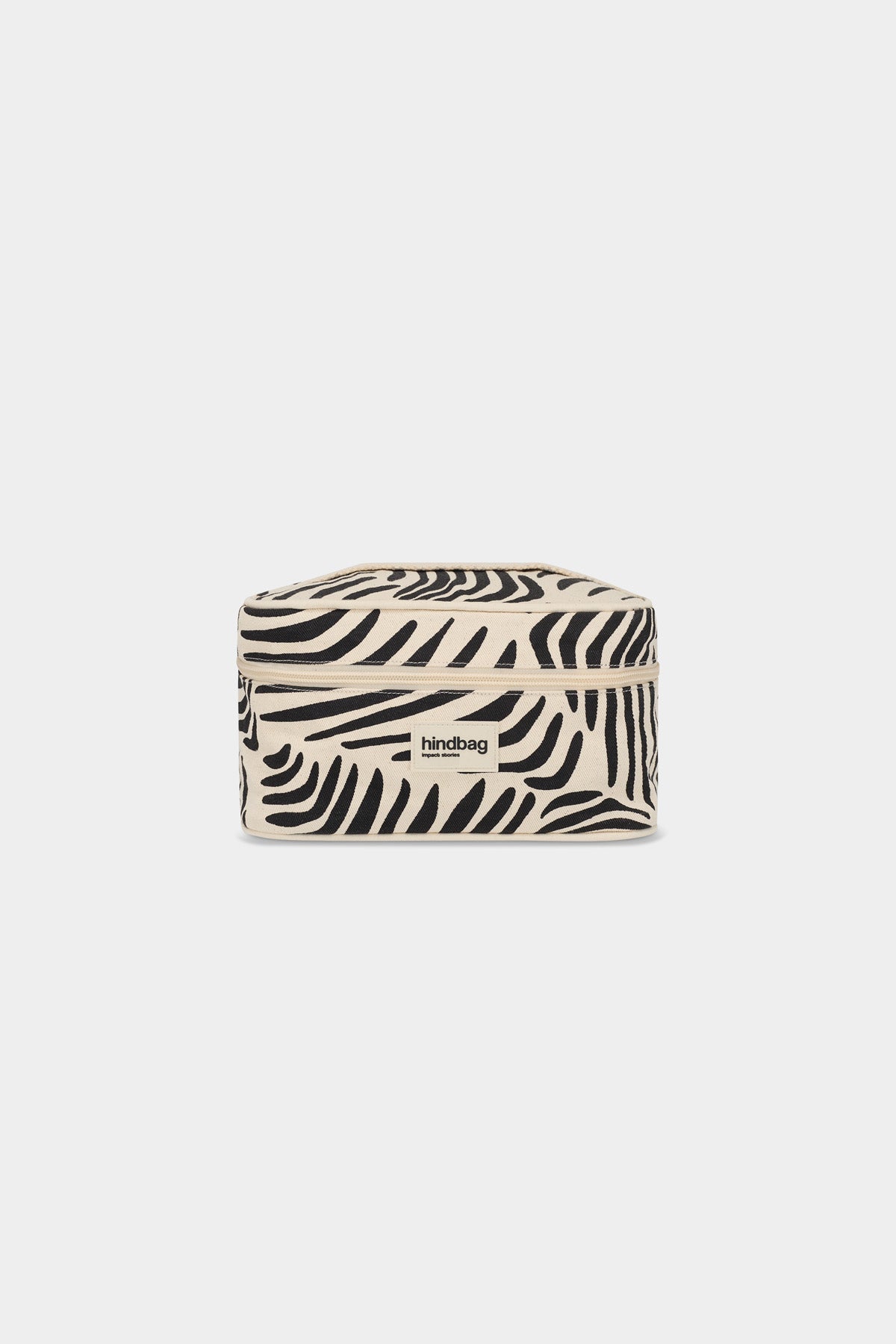 Gaspard Zebra Cream Toiletry Bag