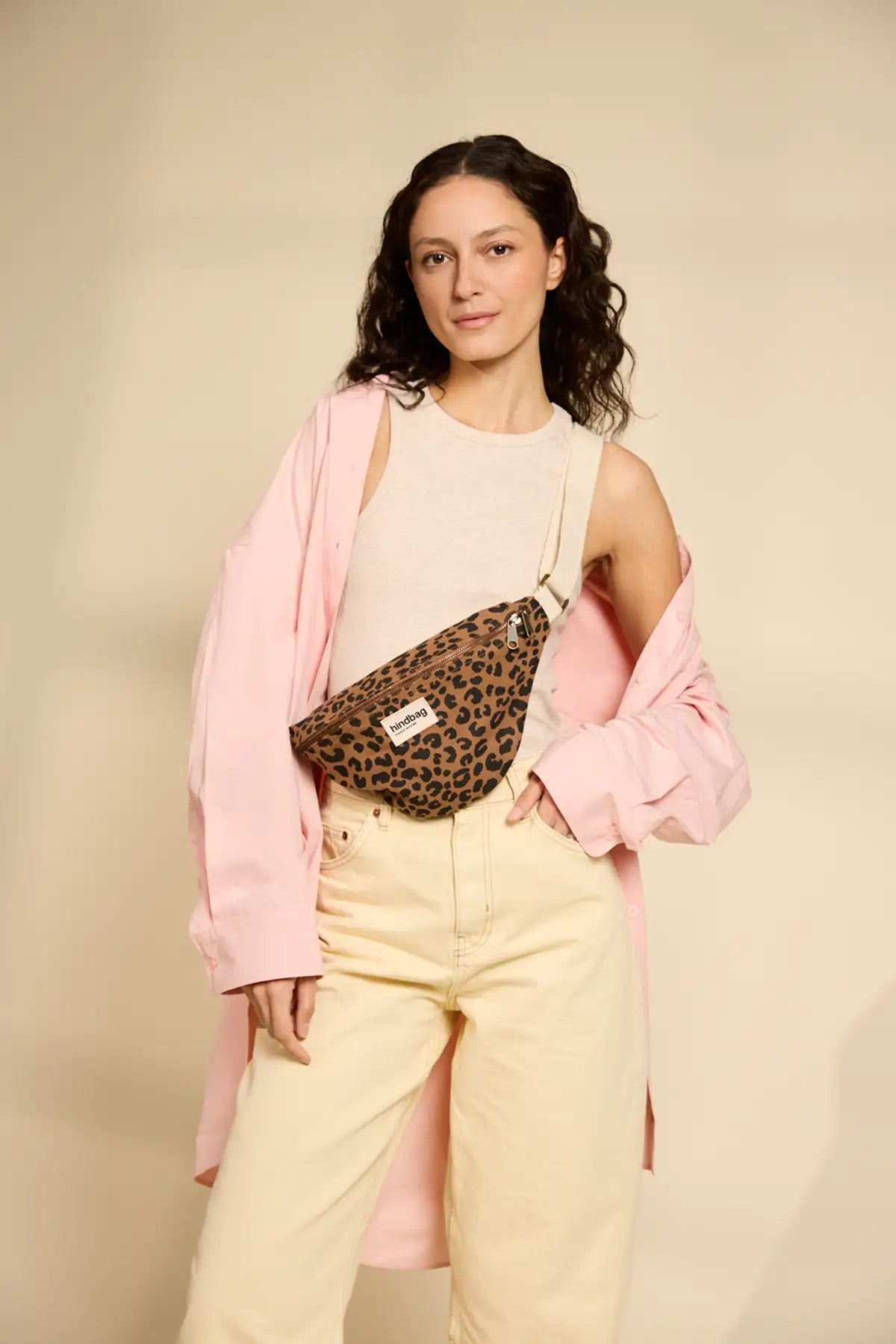 Olivia Leopard Cinnamon fanny pack
