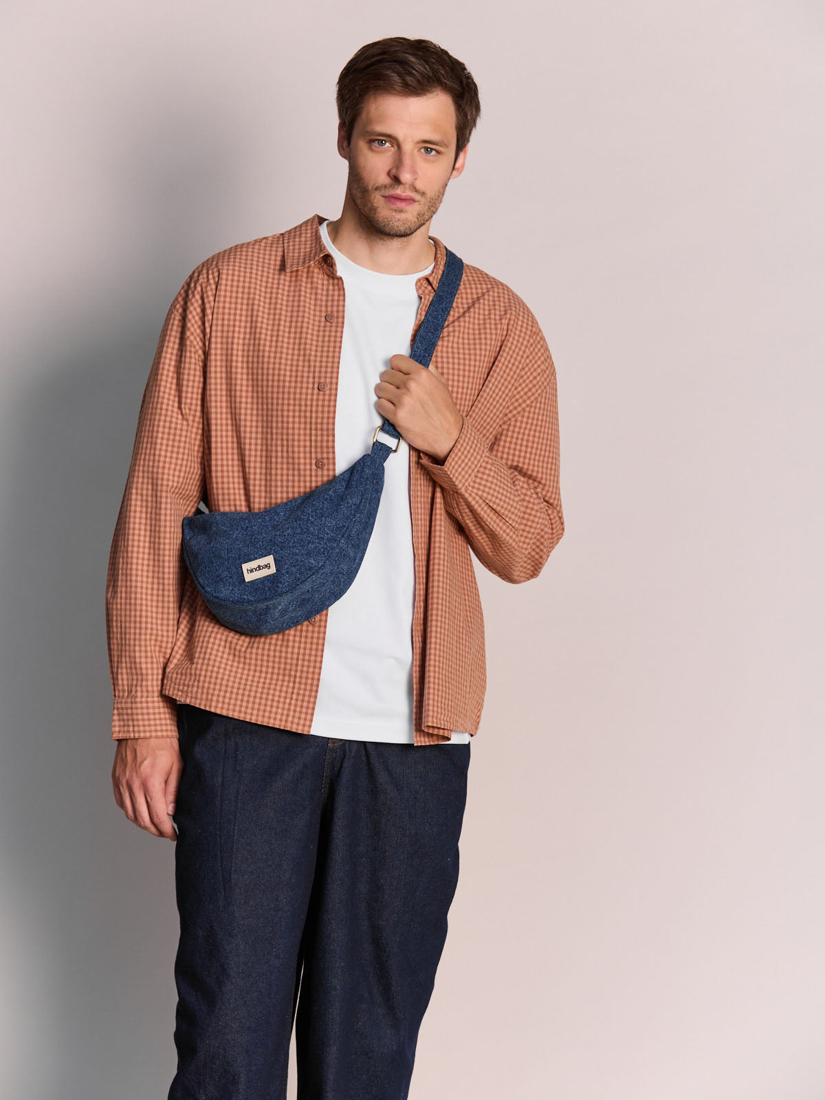 Andrea Dark blue denim crossbody bag