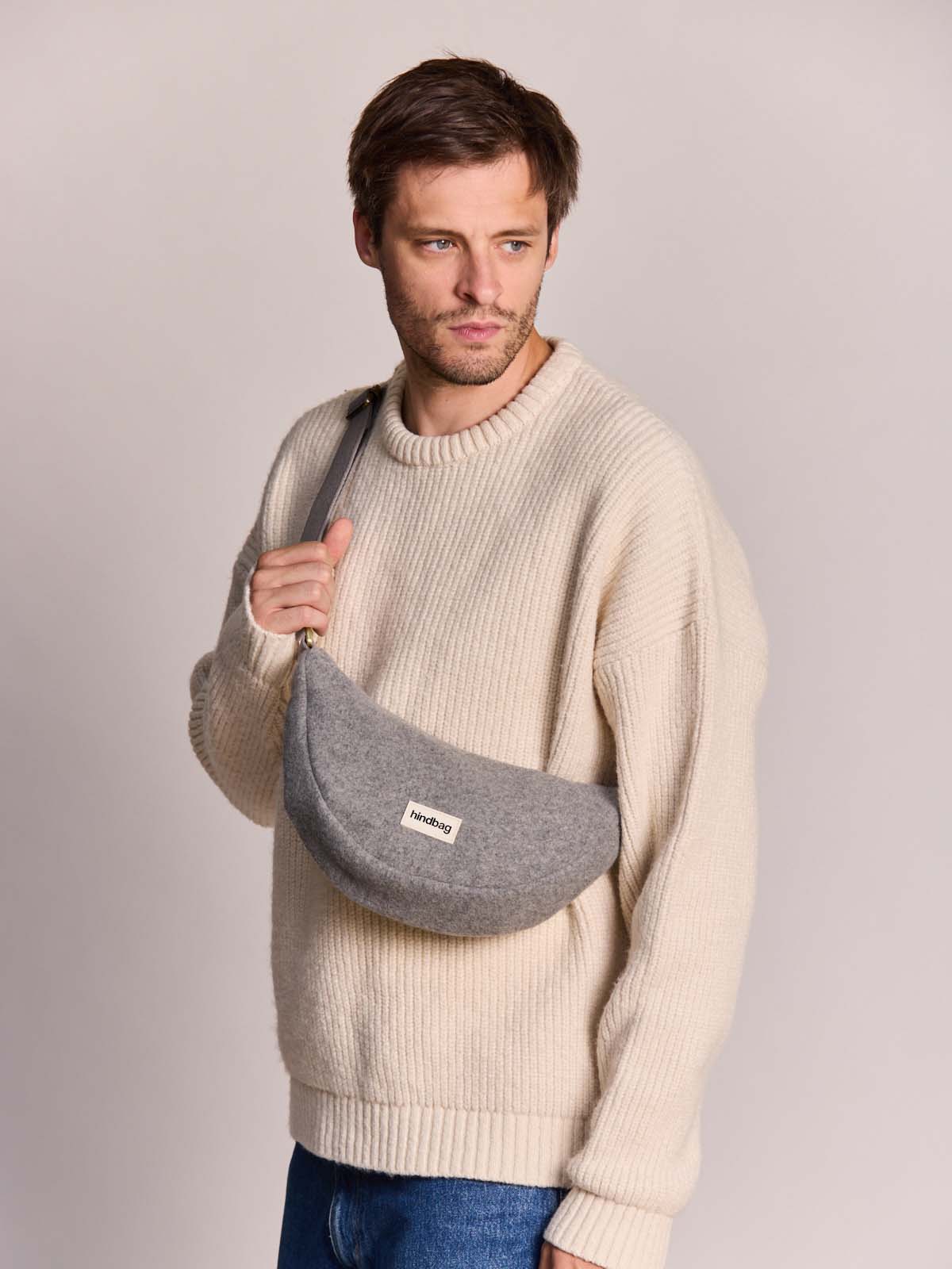 Andrea granite wool effect Crossbody bag
