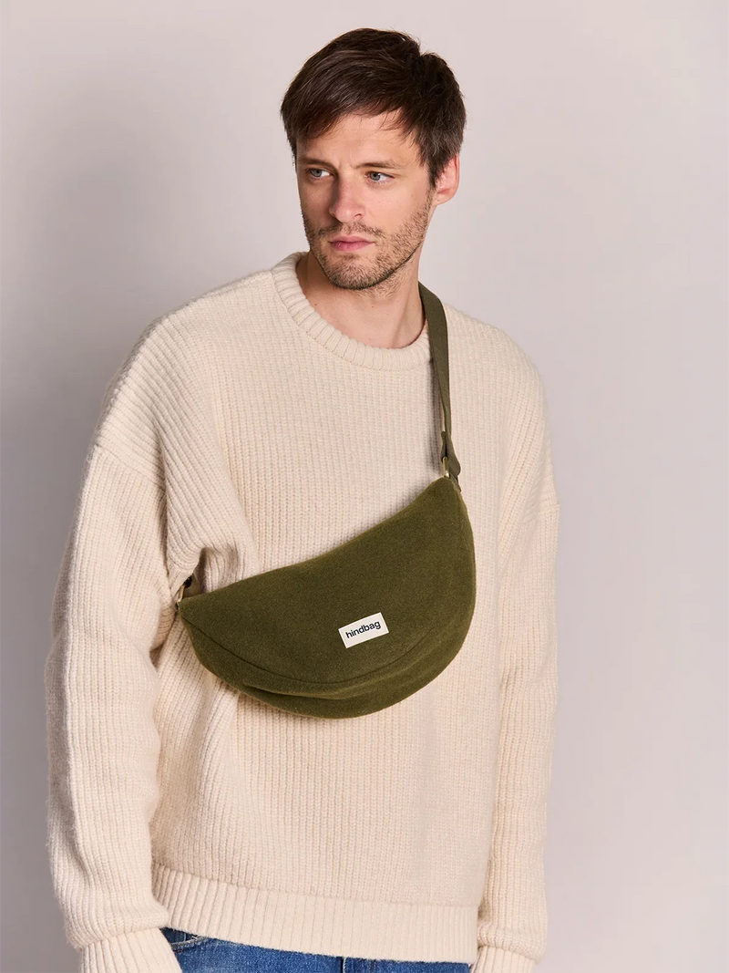 Andrea khaki wool effect Crossbody bag