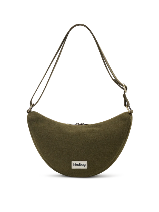 Andrea khaki wool effect Crossbody bag