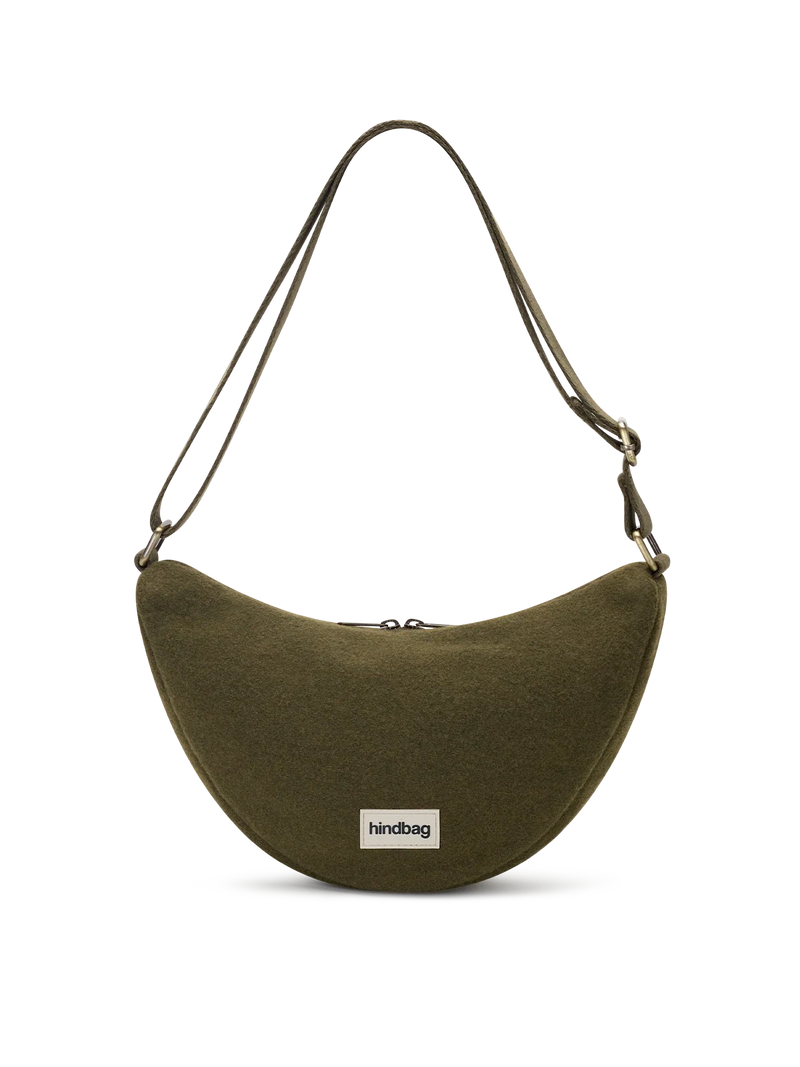 Andrea khaki wool effect Crossbody bag
