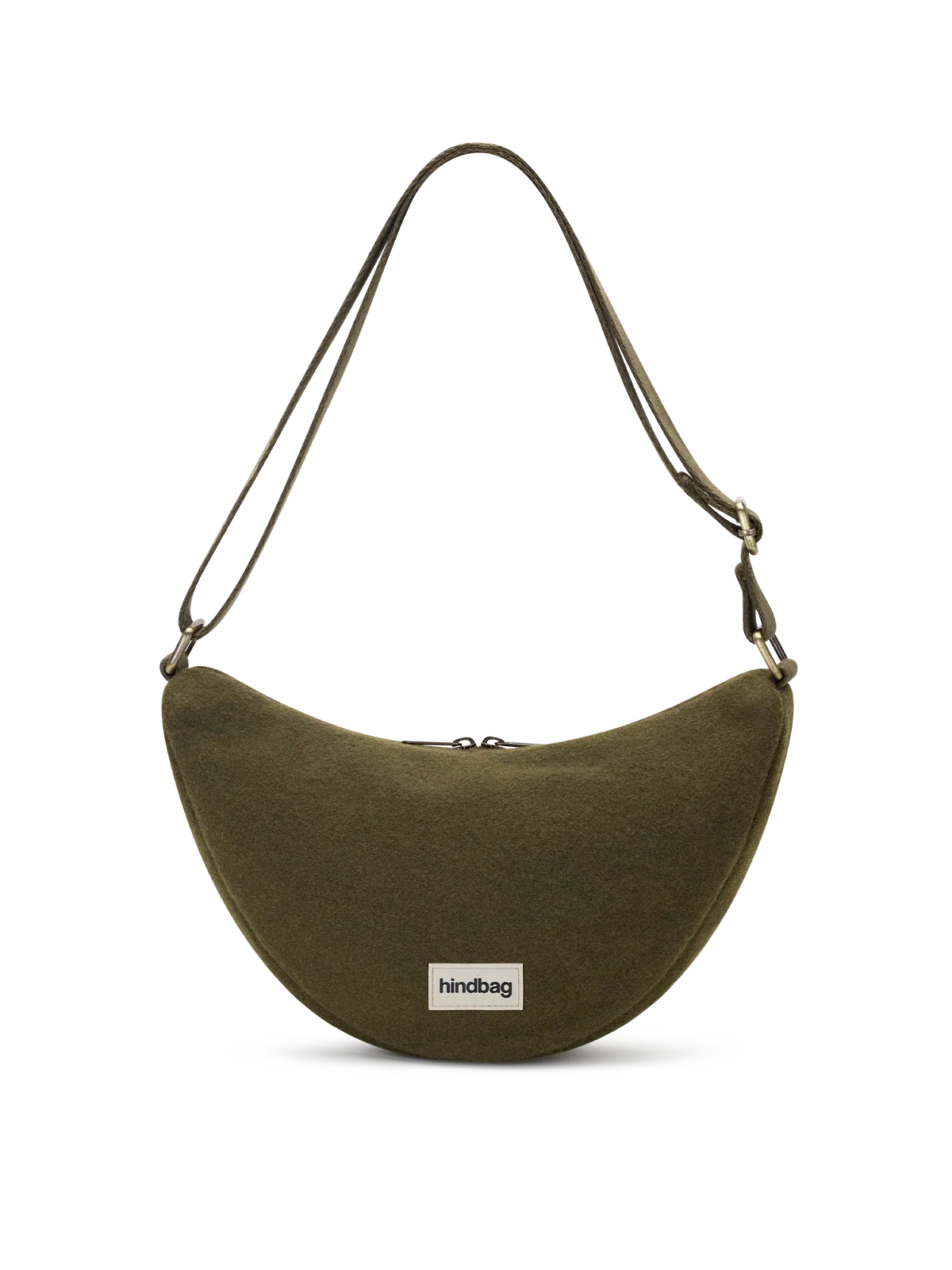 Andrea khaki wool effect Crossbody bag