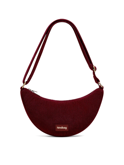 Andrea burgundy corduroy Crossbody bag