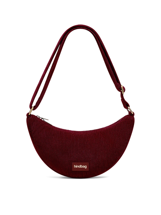 Andrea burgundy corduroy Crossbody bag