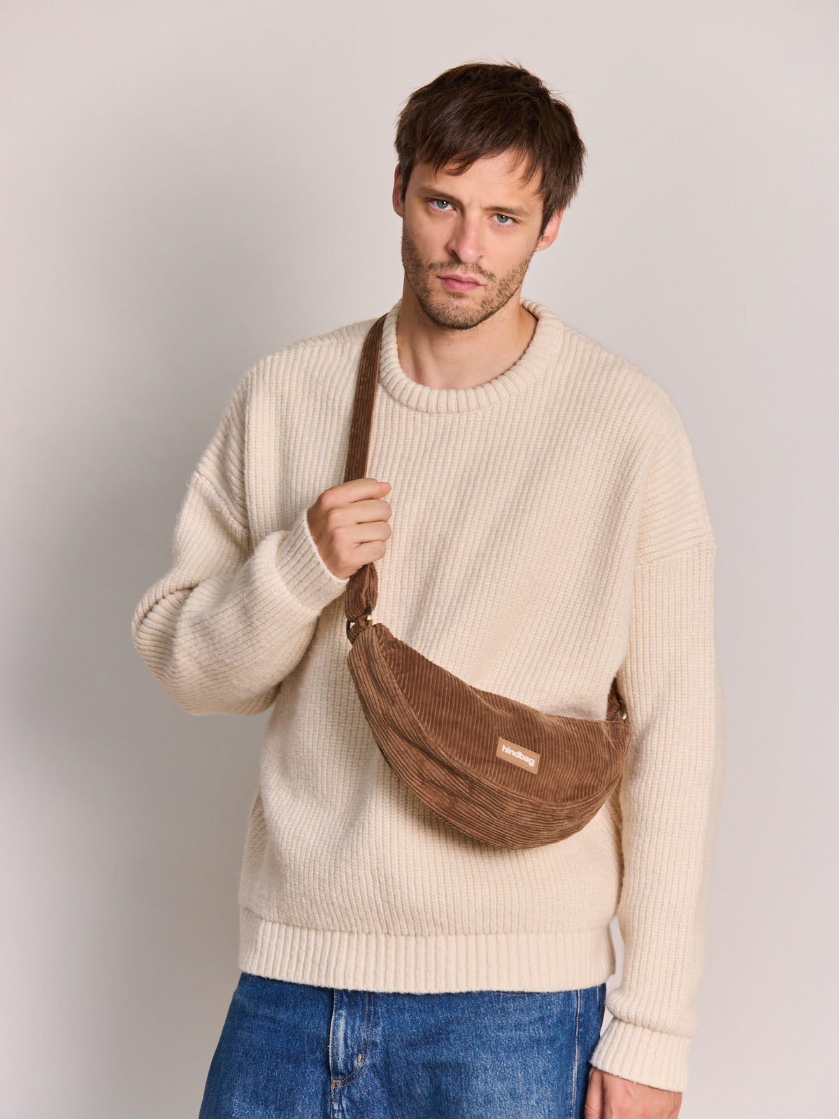 Andrea macchiato corduroy Crossbody bag