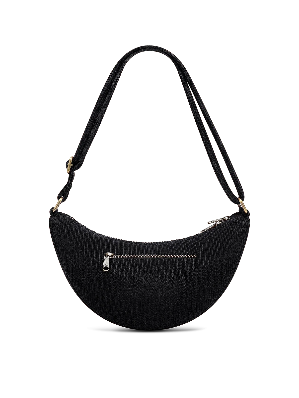 Andrea black corduroy Crossbody bag