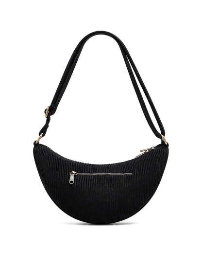 Andrea black corduroy Crossbody bag