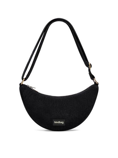 Andrea black corduroy Crossbody bag