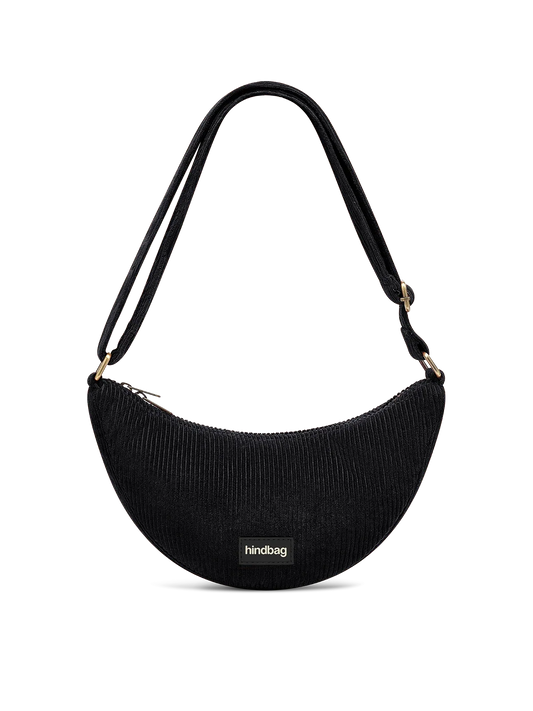 Andrea black corduroy Crossbody bag