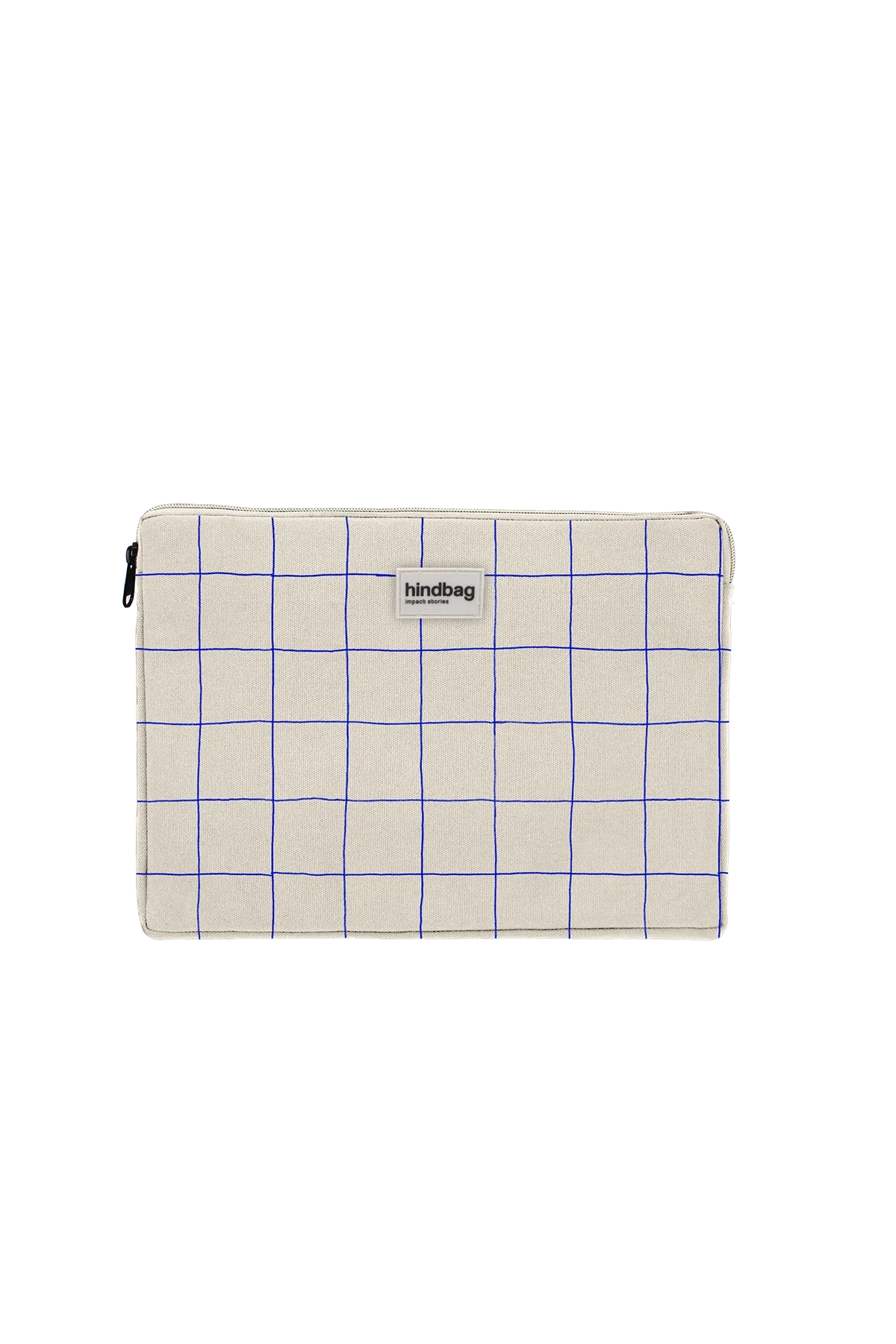 Ava Computer Case – Off-White/Blue Check
