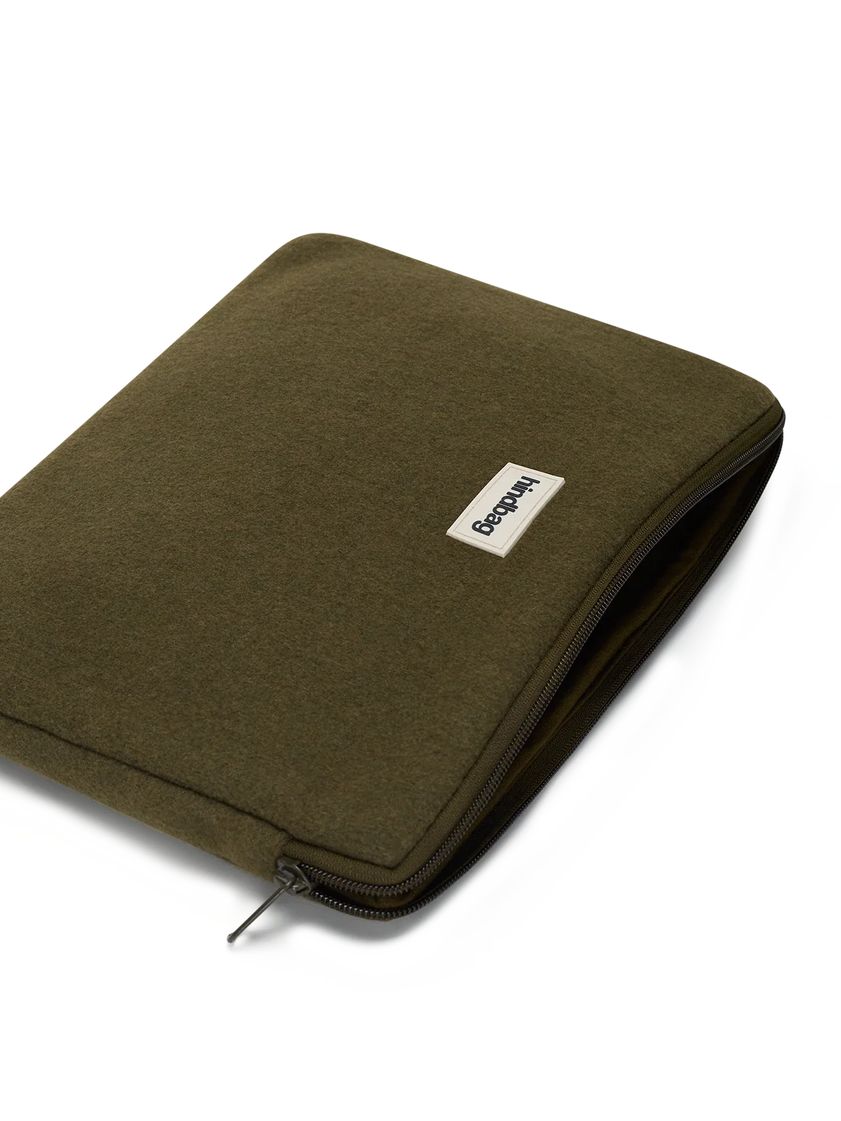 Ava khaki wool effect Laptop Case