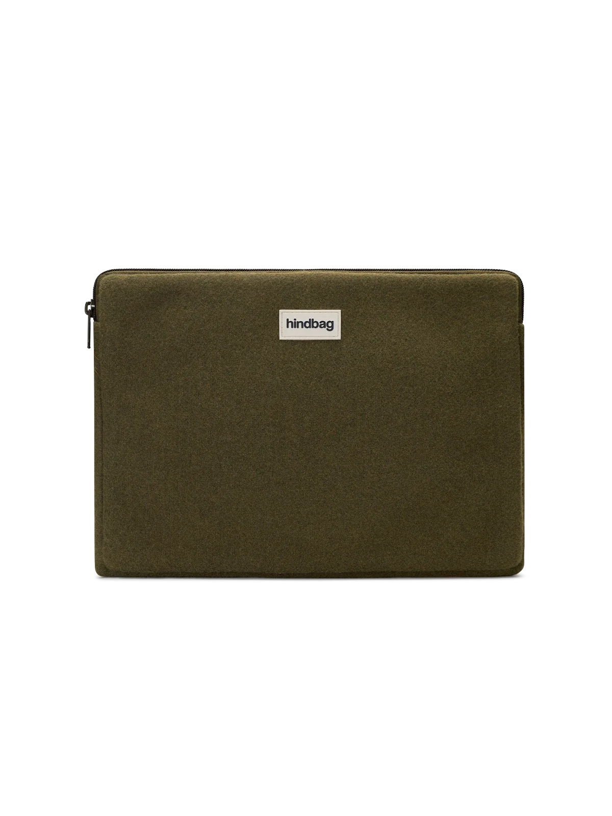 Ava khaki wool effect Laptop Case