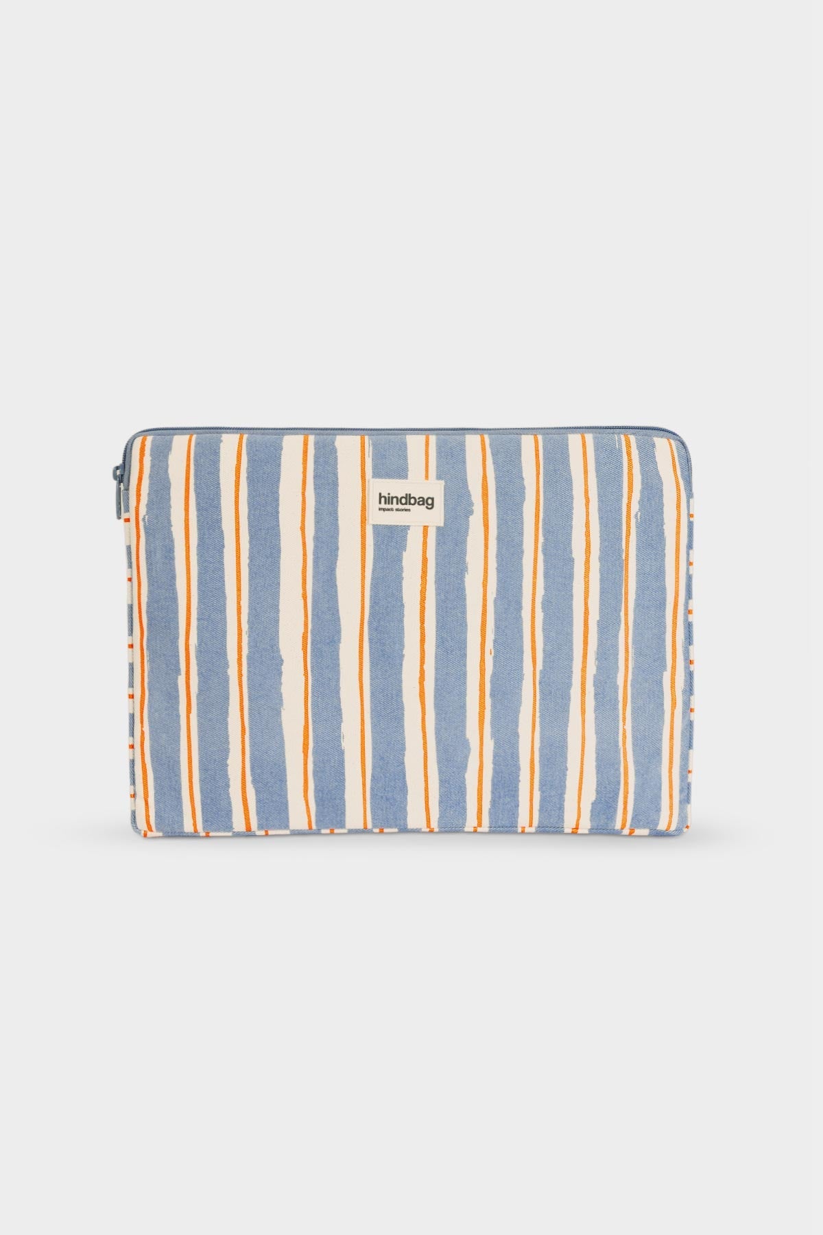 Ava Laptop Sleeve Orange and Blue Stripes