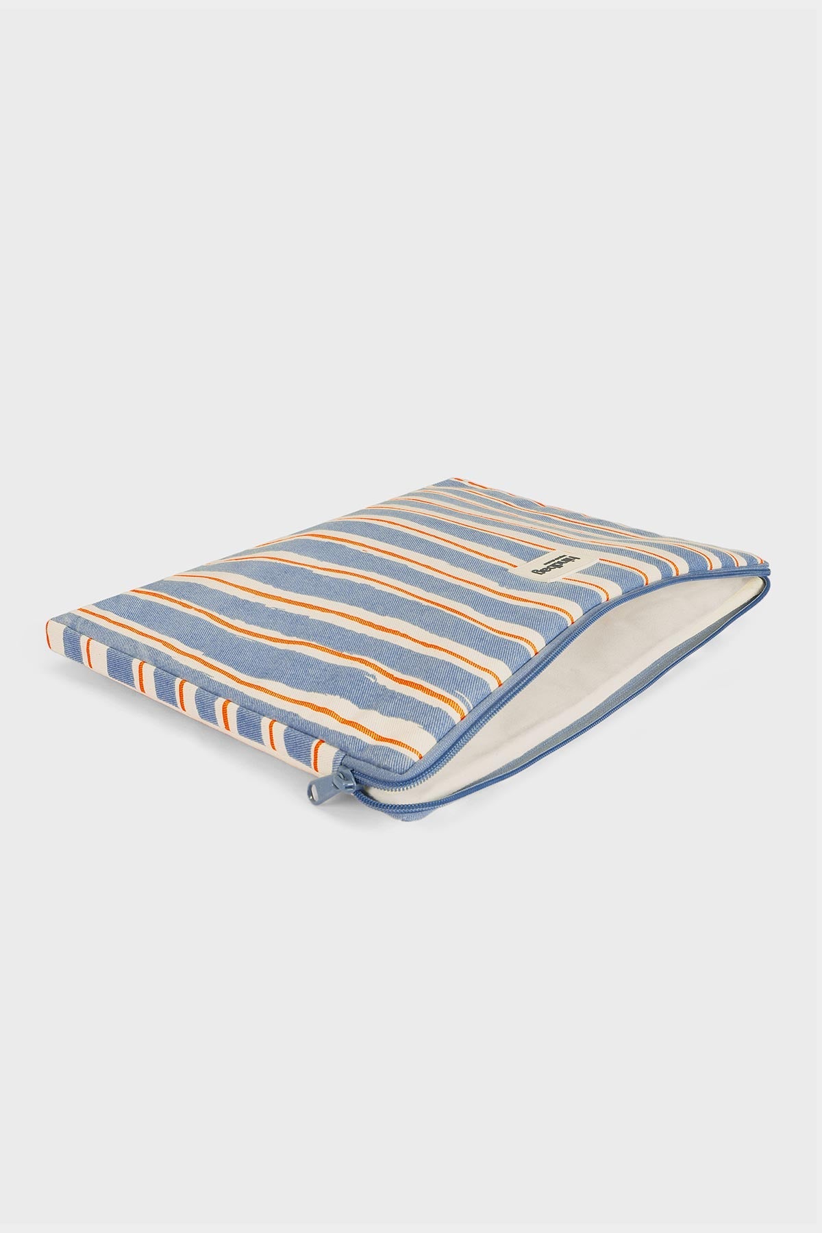 Ava Laptop Sleeve Orange and Blue Stripes