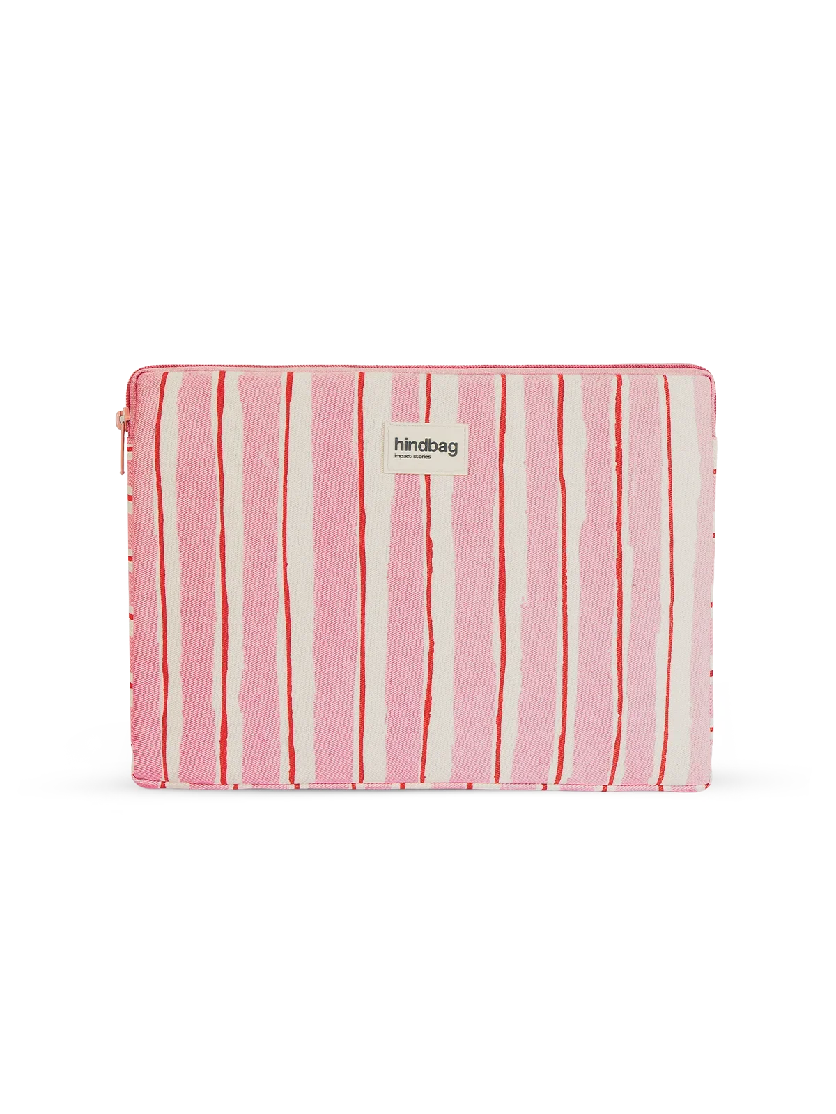 Ava Laptop Sleeve Red and Pink Stripes