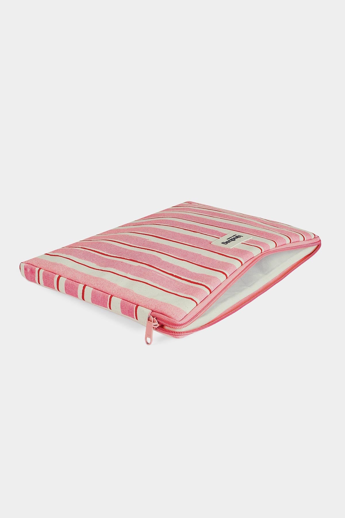 Ava Laptop Sleeve Red and Pink Stripes
