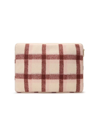 Ava Pink Tartan Laptop Case