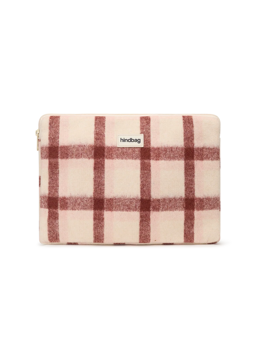 Ava Pink Tartan Laptop Case
