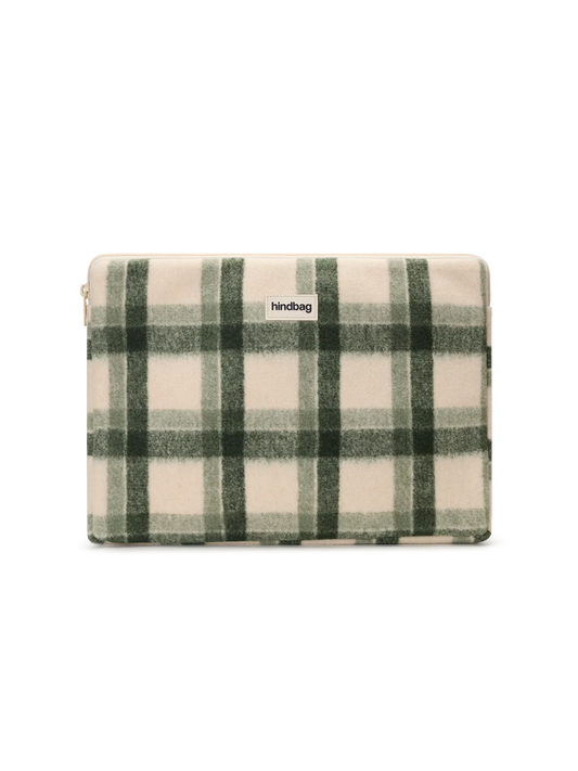 Ava green Tartan Laptop Case