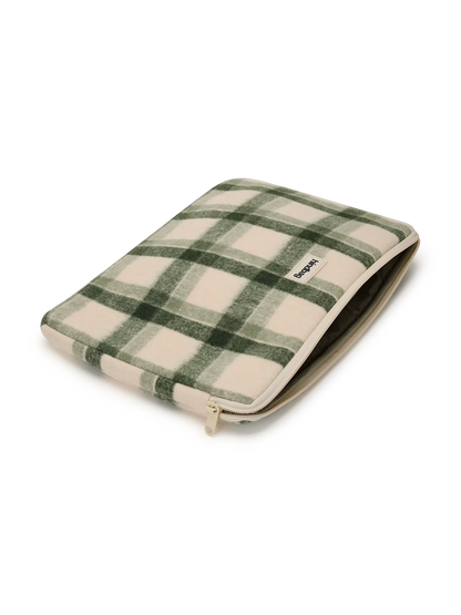 Ava green Tartan Laptop Case
