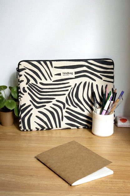 Ava Cinnamon Zebra Laptop Sleeve
