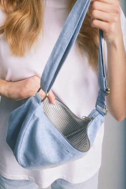 Andrea Denim Blue Belt Bag