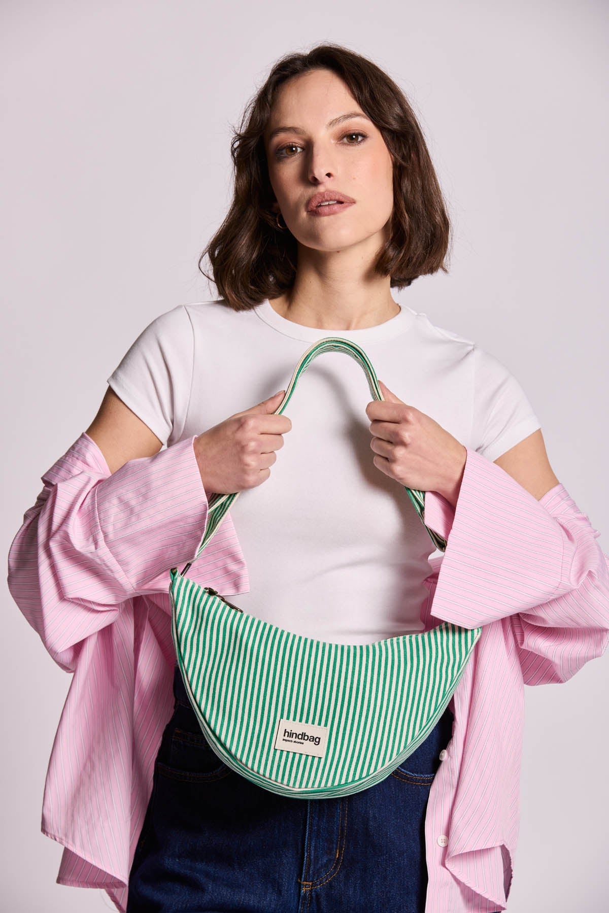 Andrea Green Stripes Bum Bag