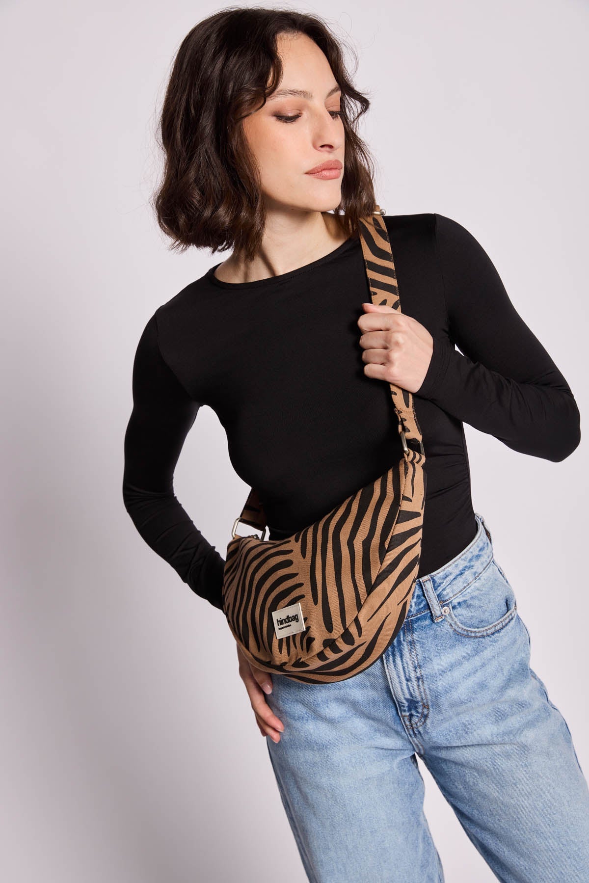 Andrea Belt Bag in Cinnamon Zebra