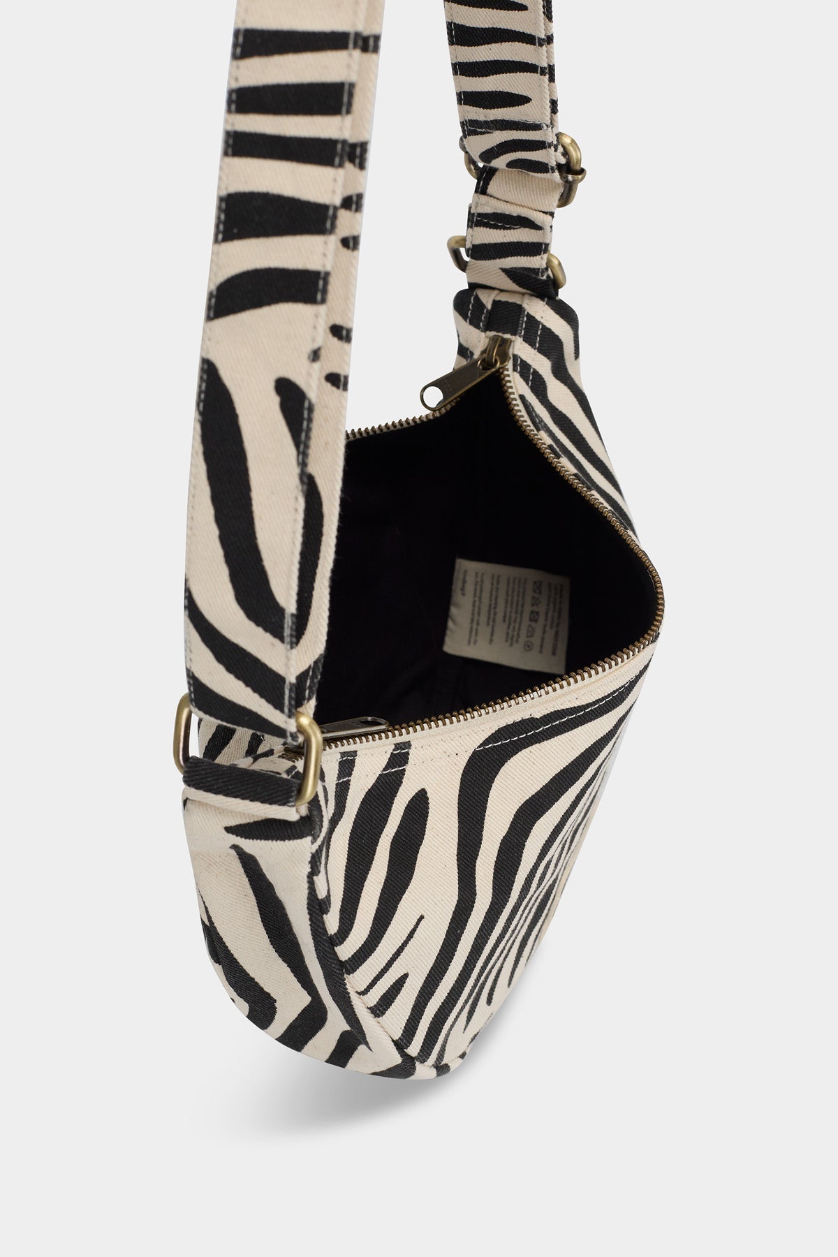 Andrea Belt Bag Ecru Zebra Print