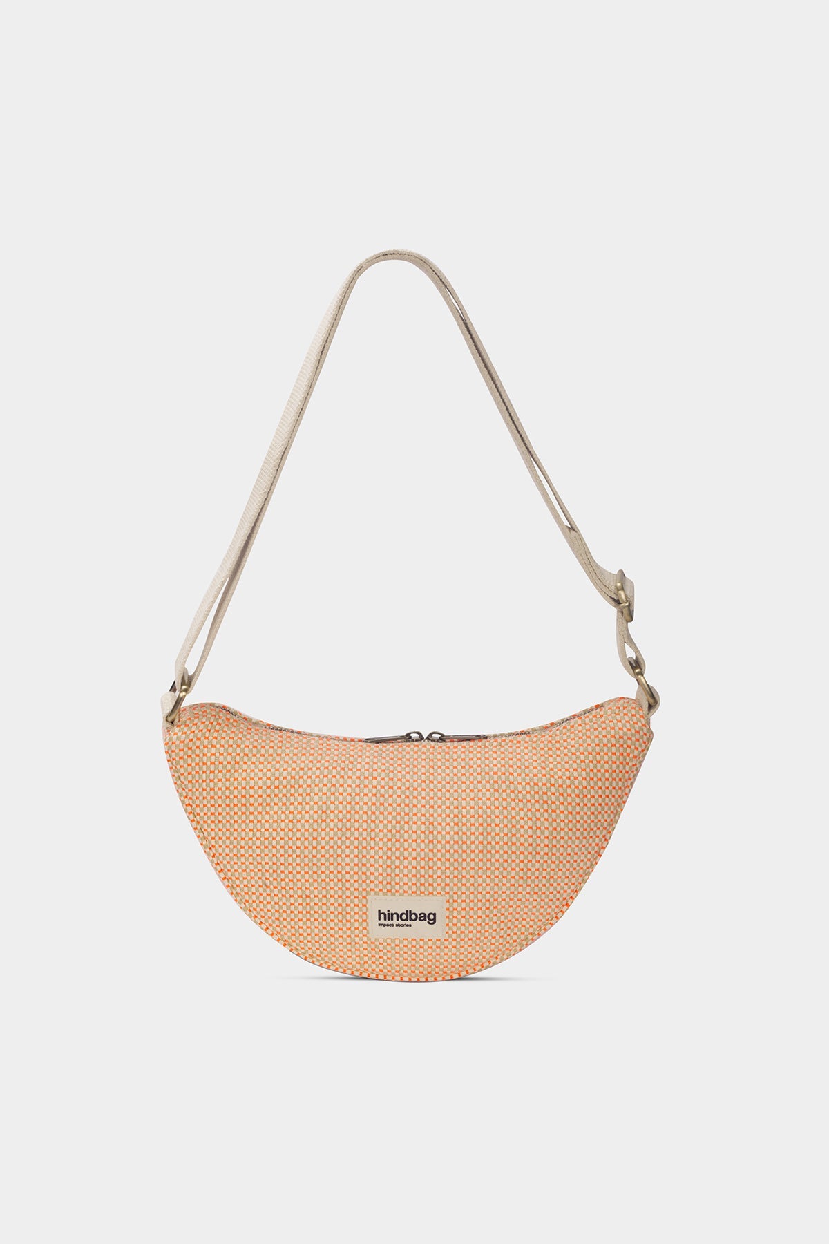 Andrea Woven bum bag in Coral