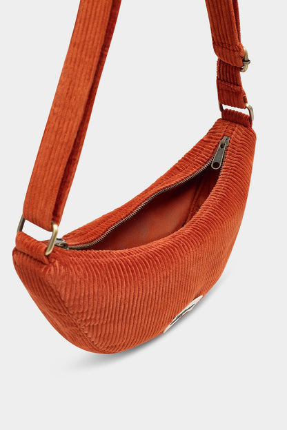 Andrea Fanny Pack in brick corduroy