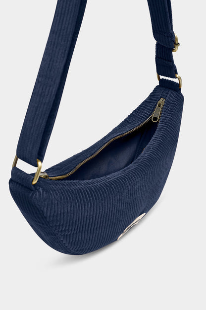 Andrea Fanny Pack in navy corduroy