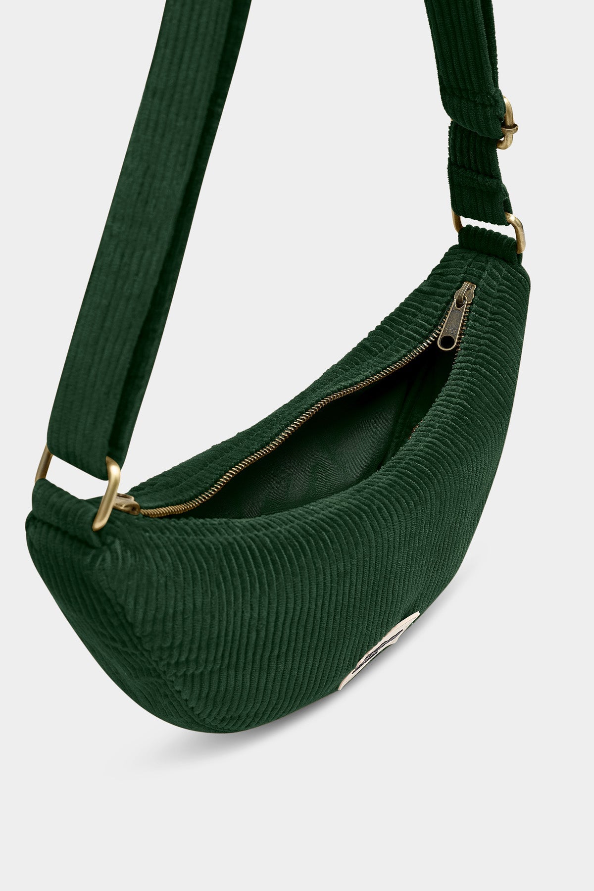 Andrea Fanny Pack in pine green corduroy