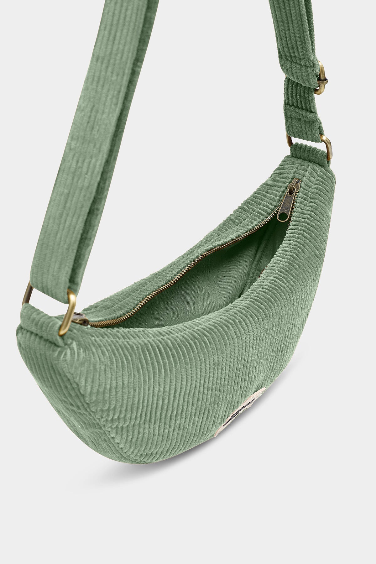 Andrea Fanny Pack in mint green corduroy