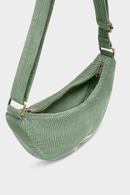 Andrea Fanny Pack in mint green corduroy