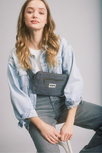 Harry Denim Gray Belt Bag