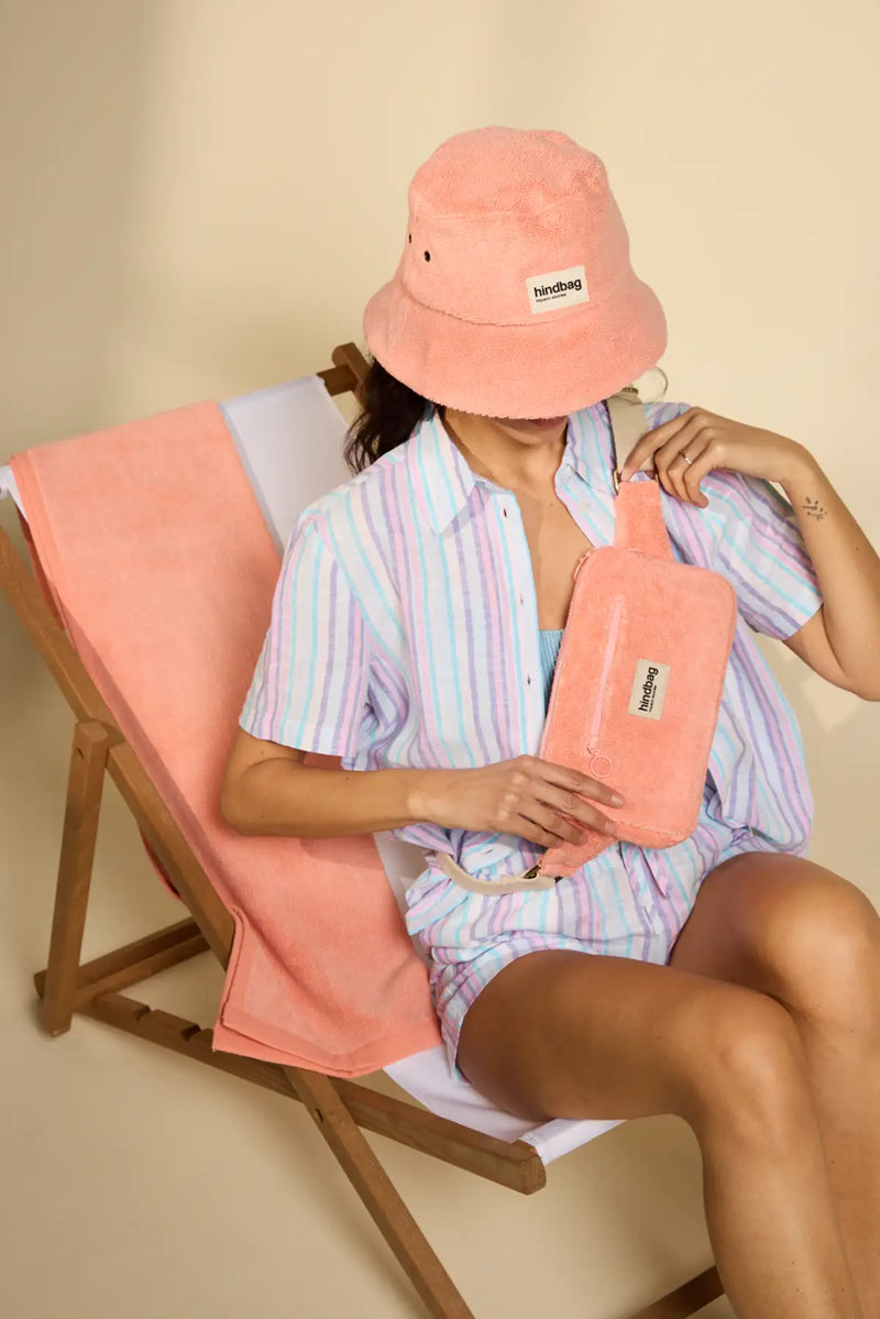 Coral pink Terry bob