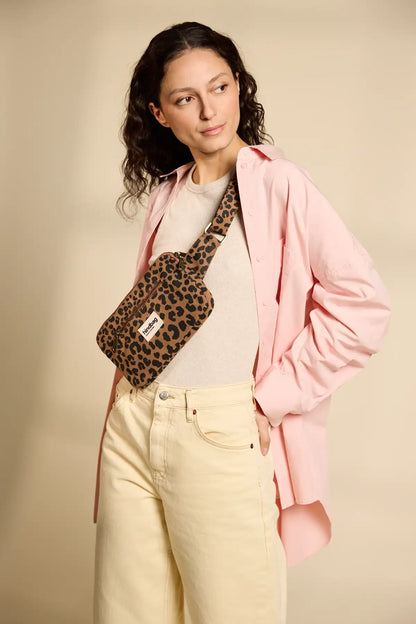 Harry Cinnamon leopard fanny pack