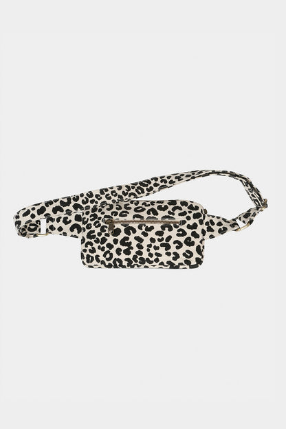 Harry Off-white leopard fanny pack