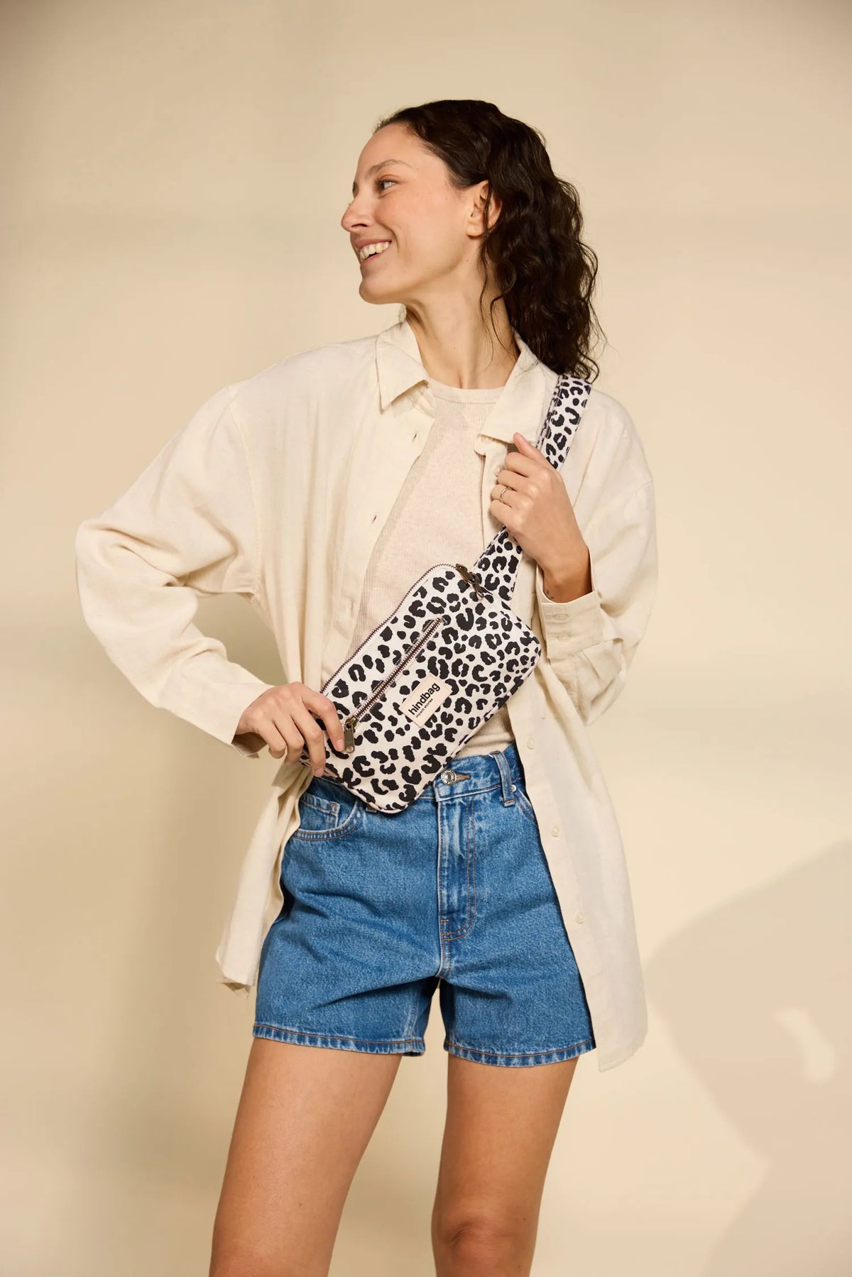 Harry Off-white leopard fanny pack