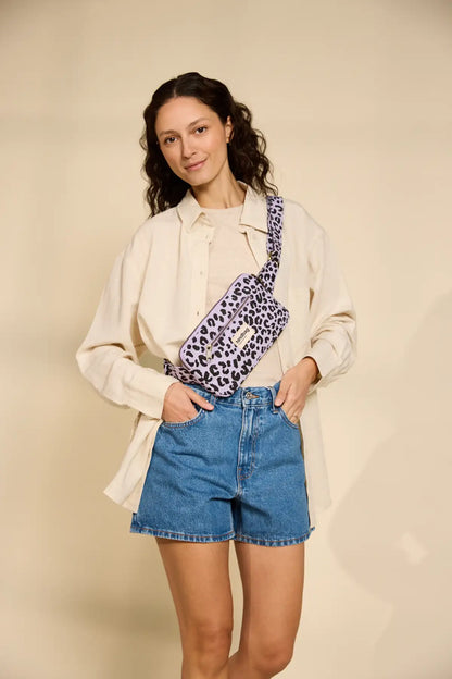 Harry Leopard lilac leopard fanny pack